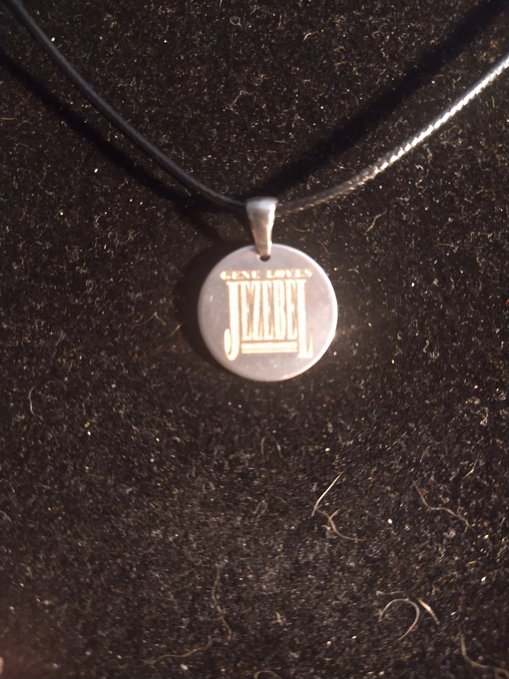 Gene Loves Jezebel  Round Logo Pendant Necklace